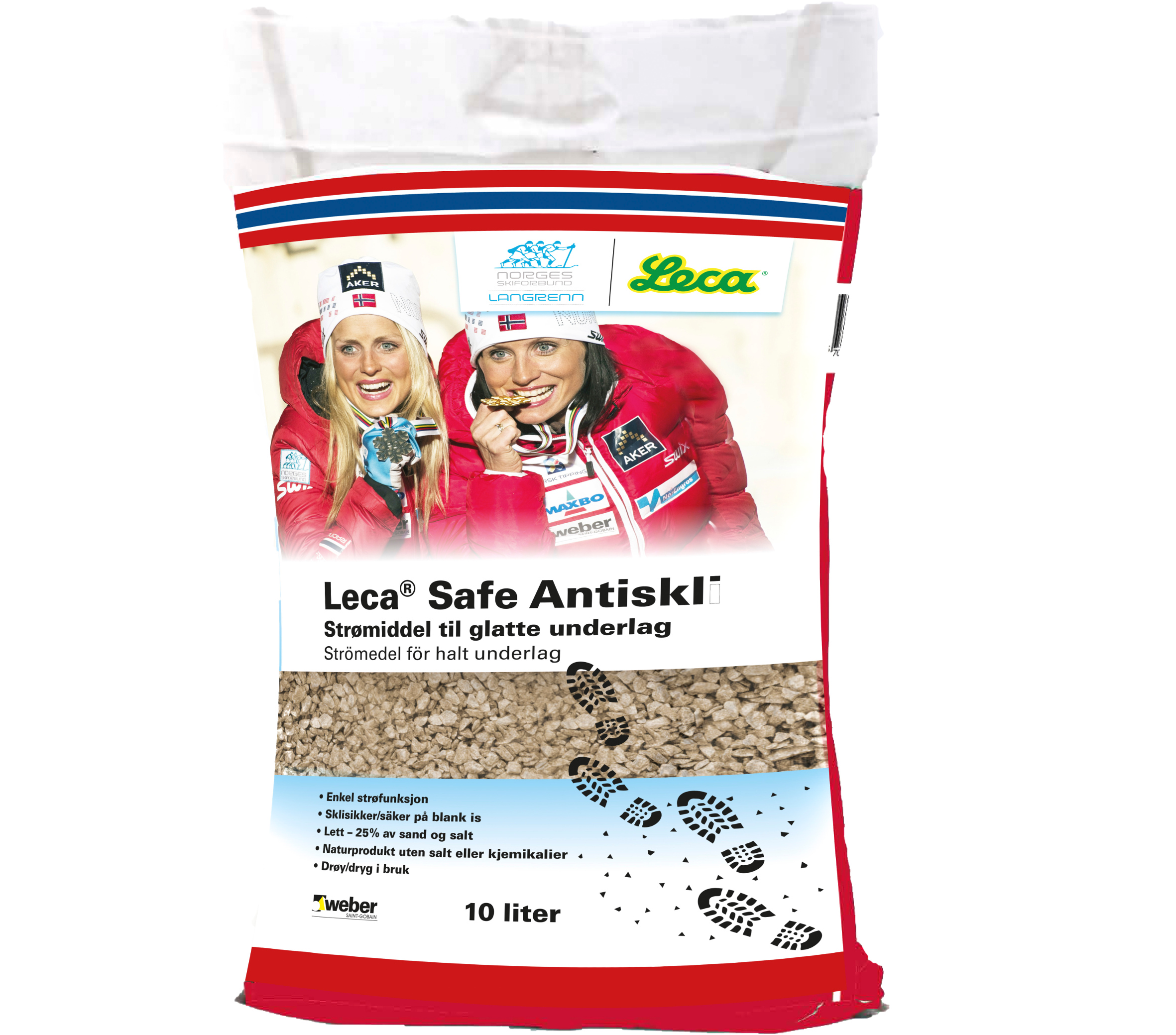 Knust Leca fra Krefting & Co. er effektivt p&aring; glattisen