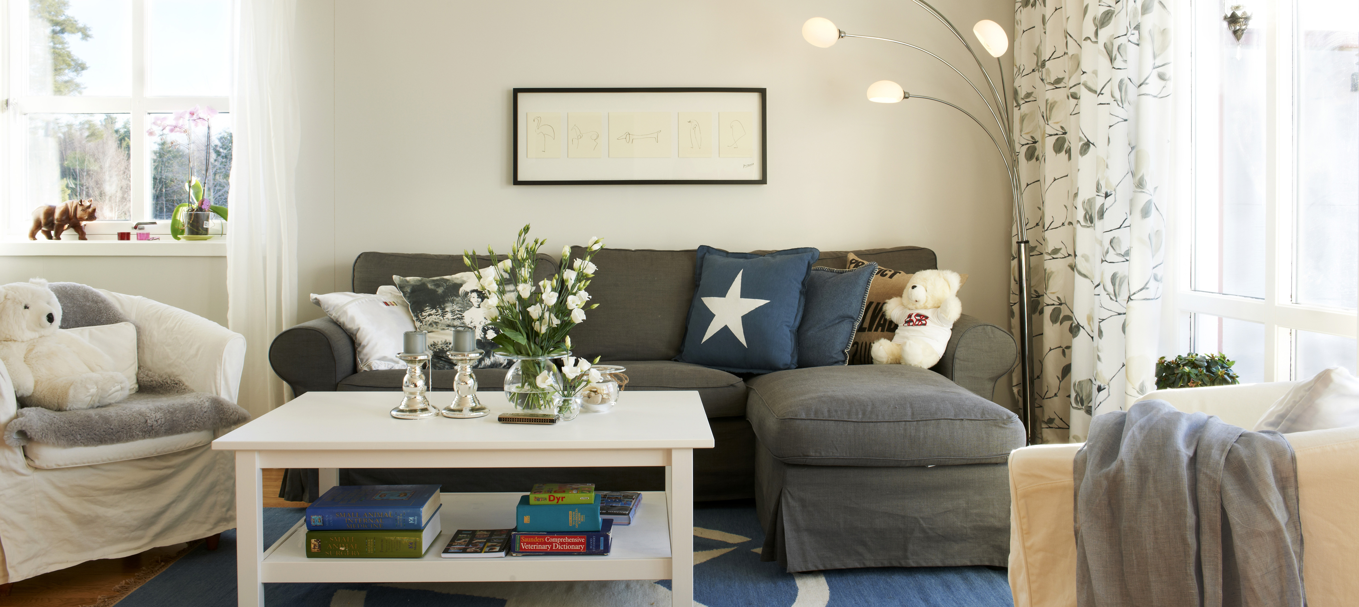 Lys fargefornyelse i stuen