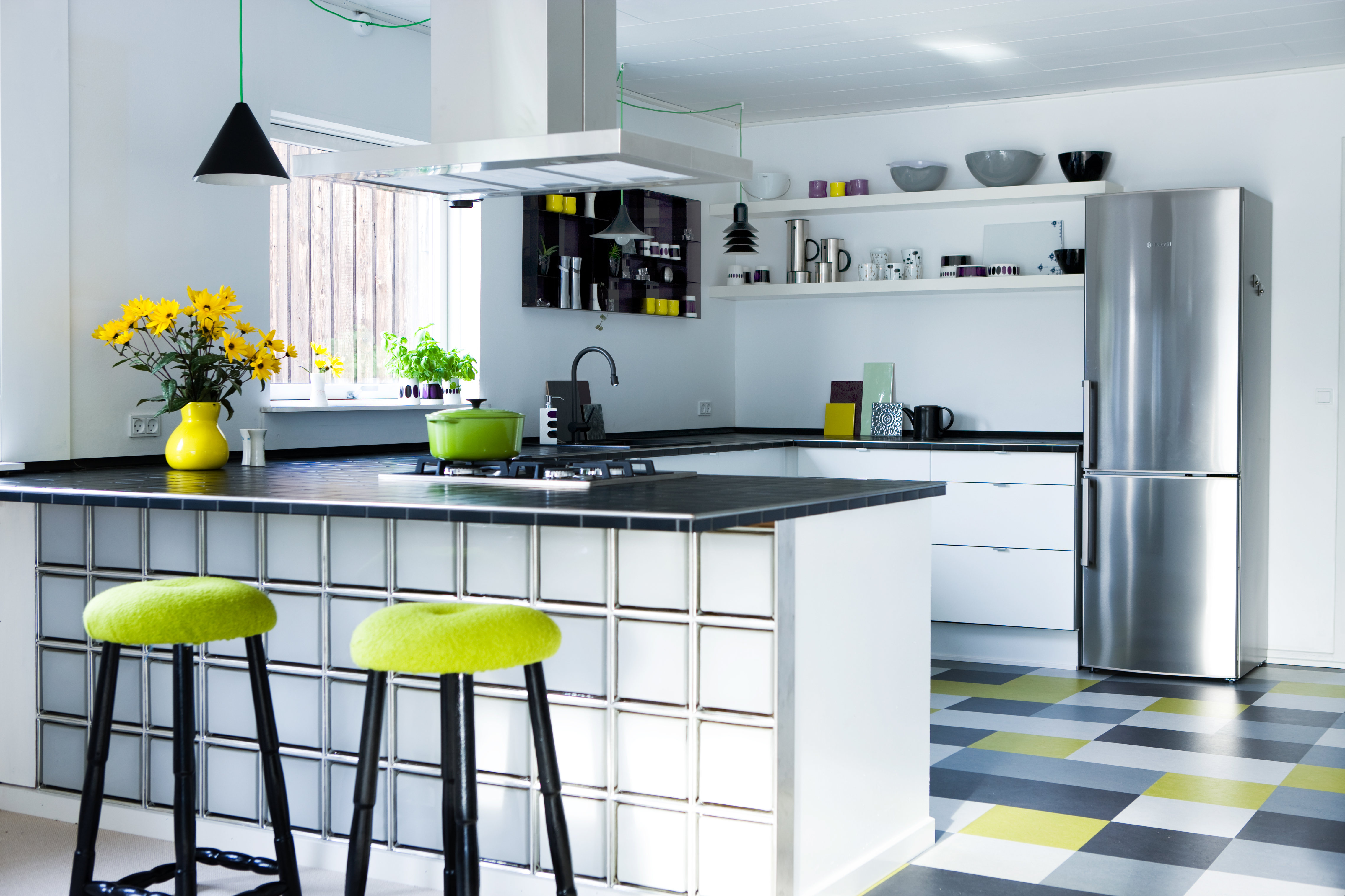 Grønt gulv marmoleum click