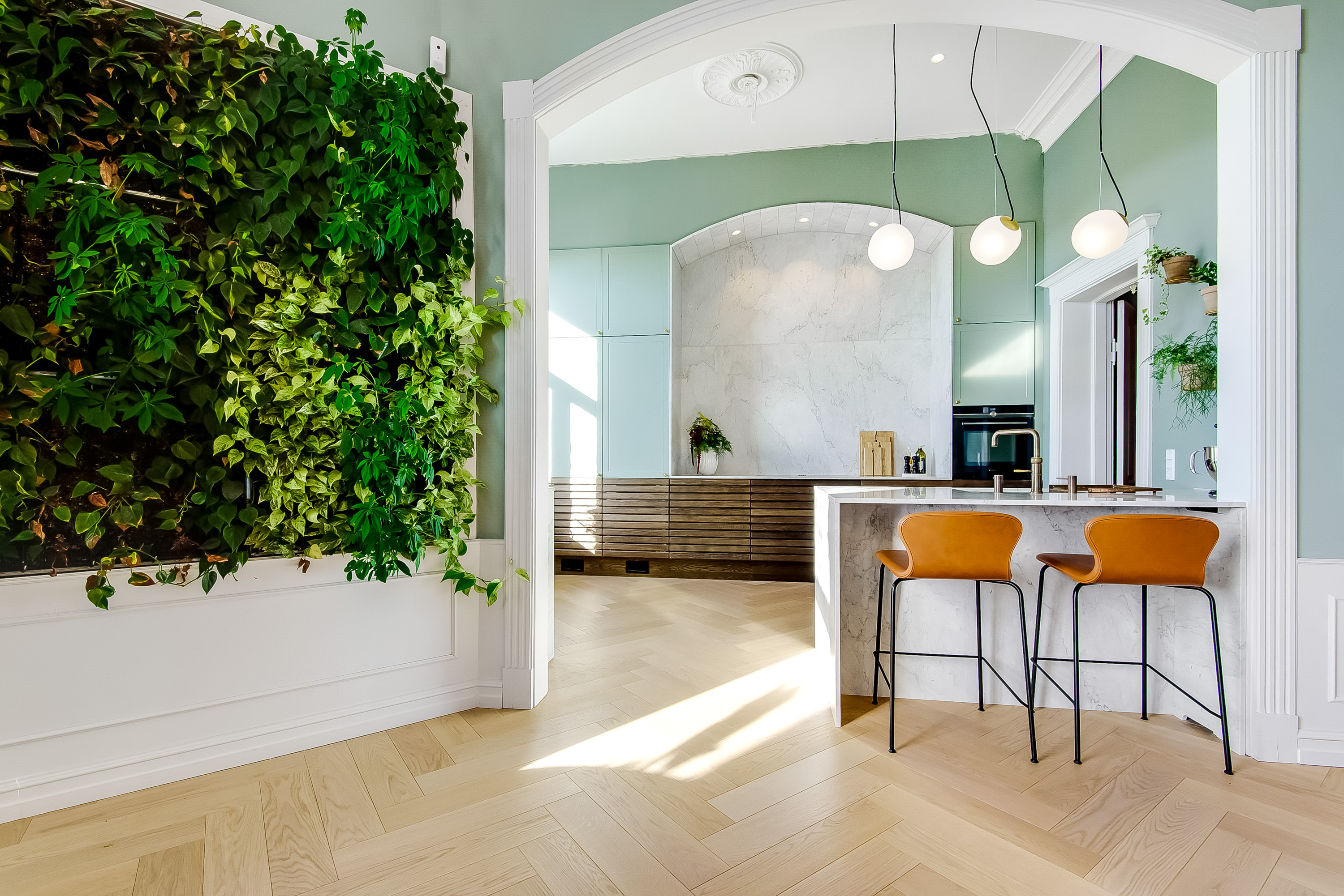 plantevegg rom interiør