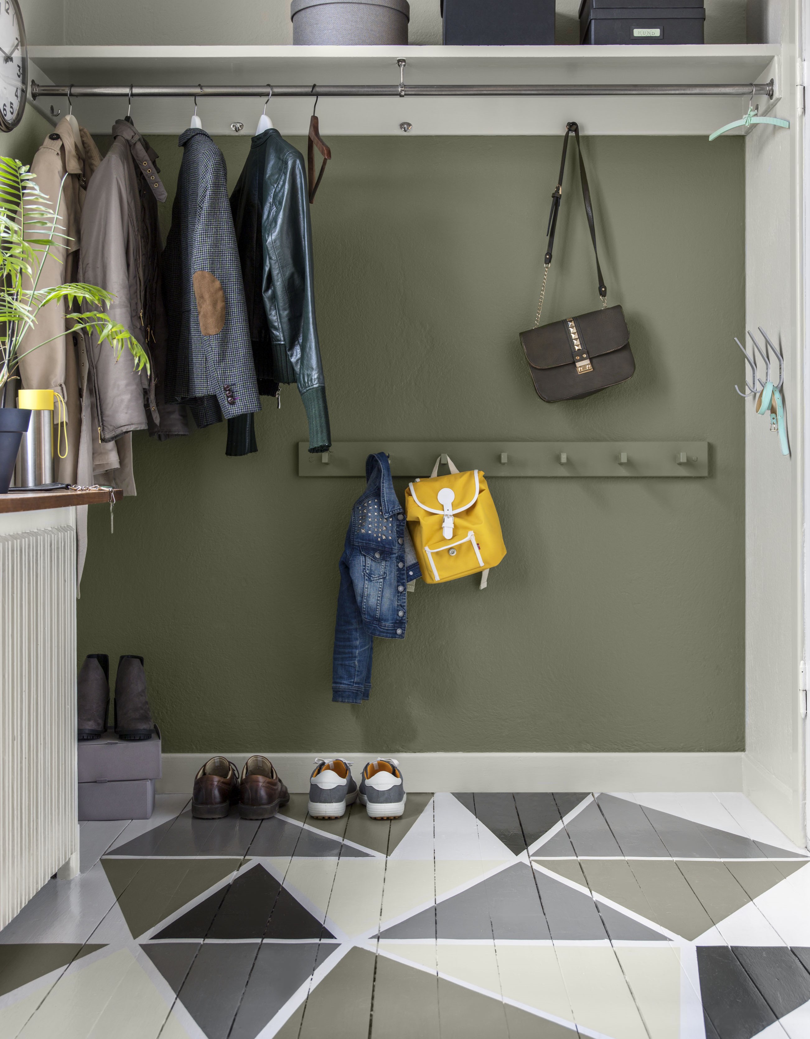 Mønstergulv i gangen