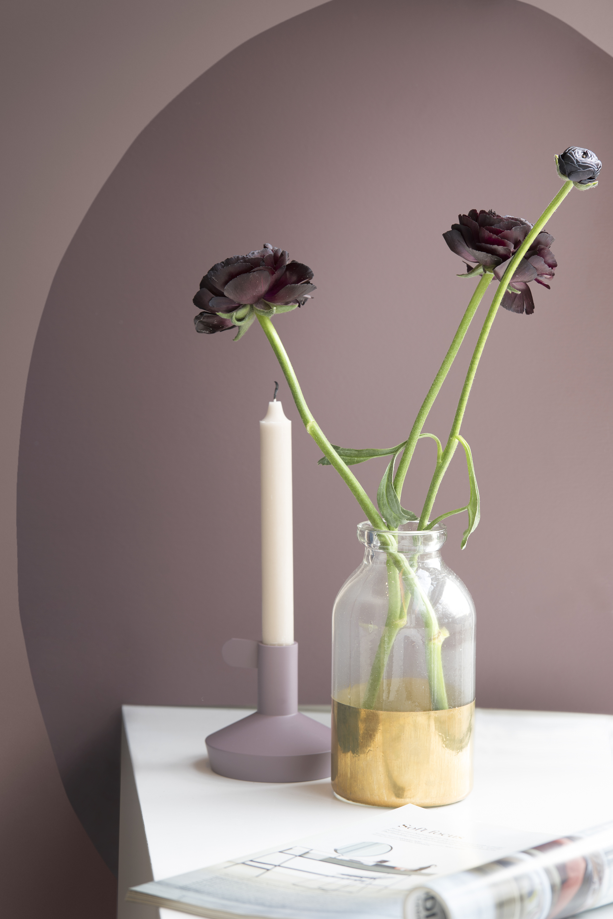 Malt oval på veggen