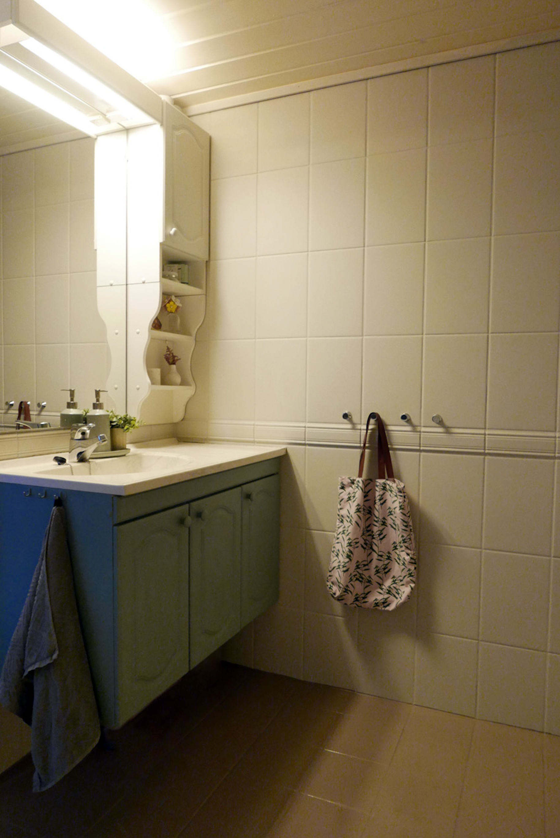 Male baderomsinnredningen