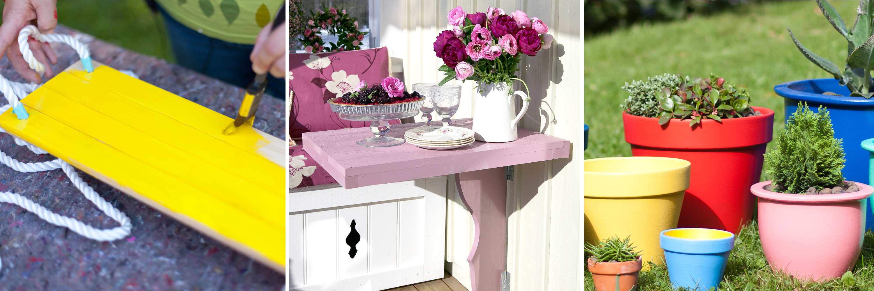 Eksempler på utendørsting som kan males 