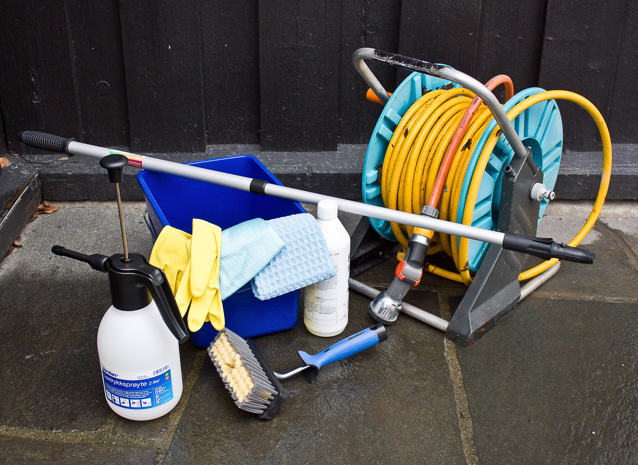 Vaskeutstyr til fasaden