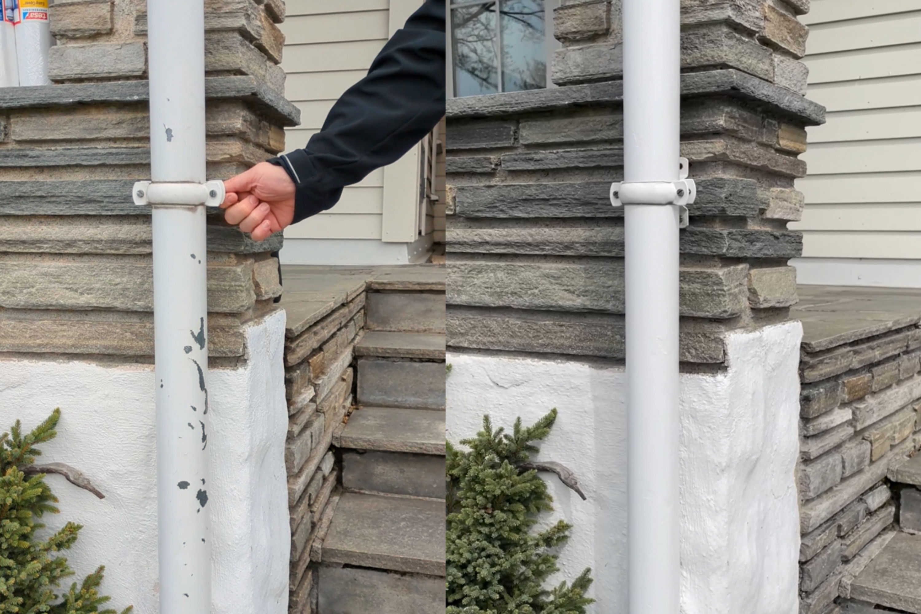 Slik maler du slitte nedløpsrør