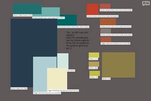 <b>MOODBOARD:</b> Med et moodboard kan du eksperimentere og finne ut hvilke farger som kjennes gode for deg. (Foto: ifi.no)<br/><a href='https://www.ifi.no//lek-med-blatt'>Klikk her for å åpne artikkelen: Lek med blått</a>