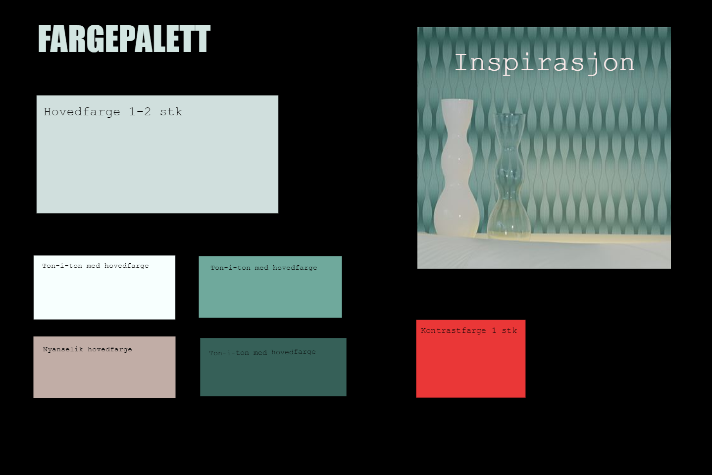 Fargepalett i grønntoner moodboard