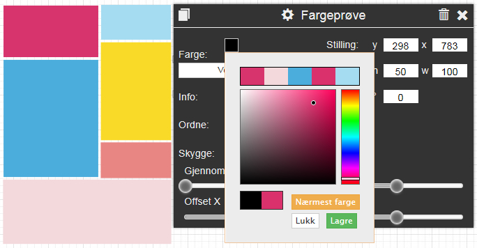 Ikke vær redd for farger! Prøv deg fram selv.