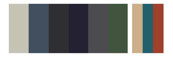 <b>FARGEPALETT:</b> (f.v.) NCS S- 2002-G, S 6020-R90B, S 8005-R80B, S 7020-R80B, S 7005-R80B, S 6020-G10Y, S 2010-Y30R, S 4040,-B10G, S 3060-Y70R. Vi tar forbehold om at fargene på skjermen ikke gir riktig gjengivelse av fargene.