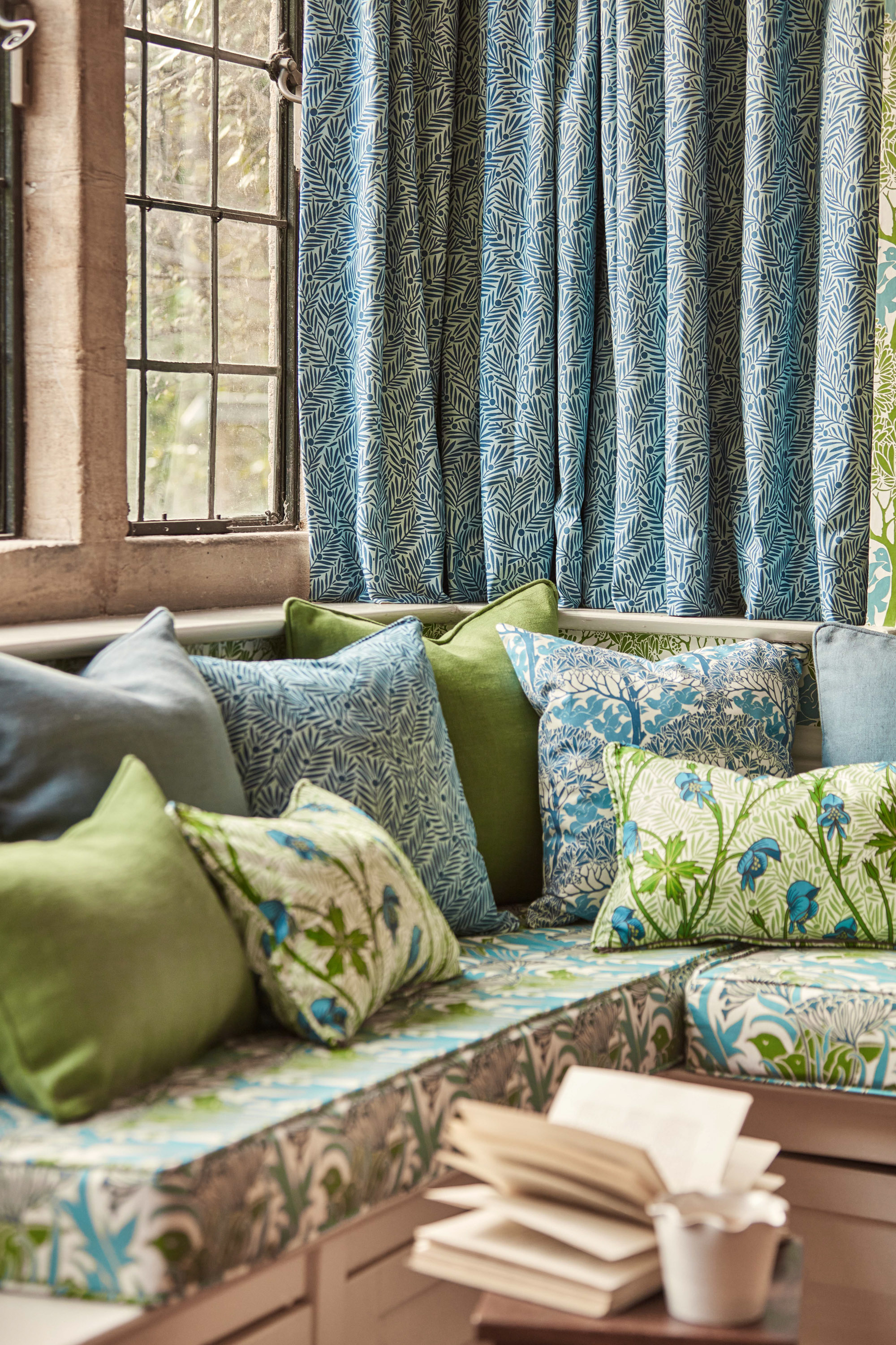 Morris tekstiler i sofa