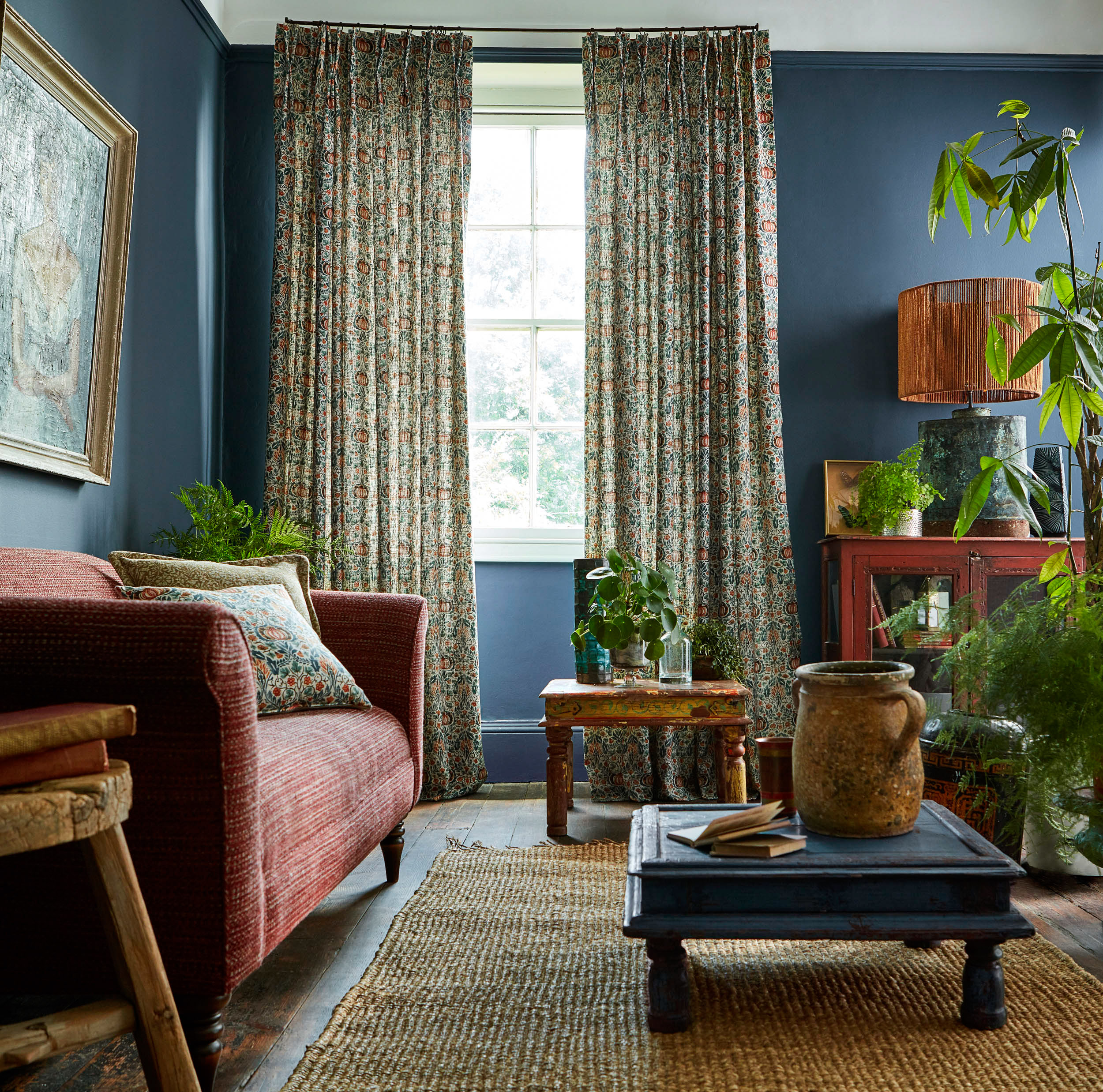 Gardinglede i stuevinduet