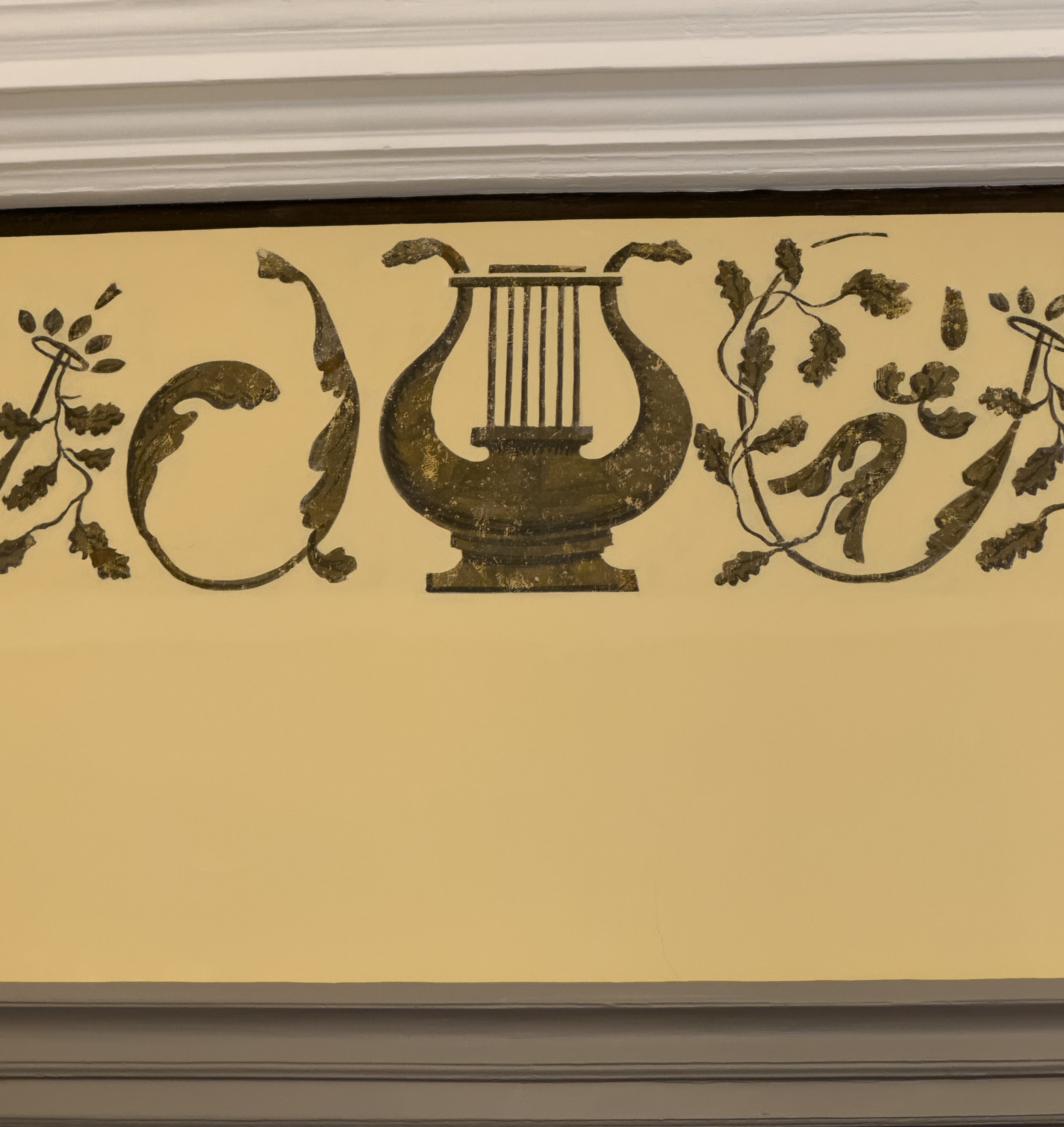 dekor i musikkrommet i Kongegården