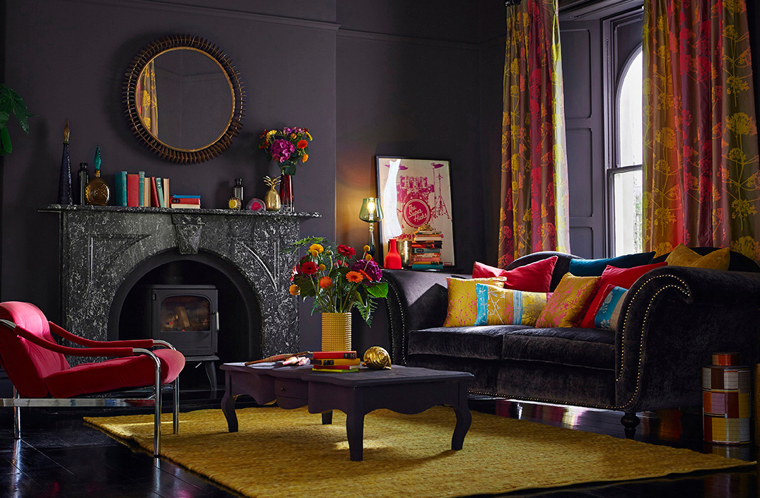 Tekstil i dype farger