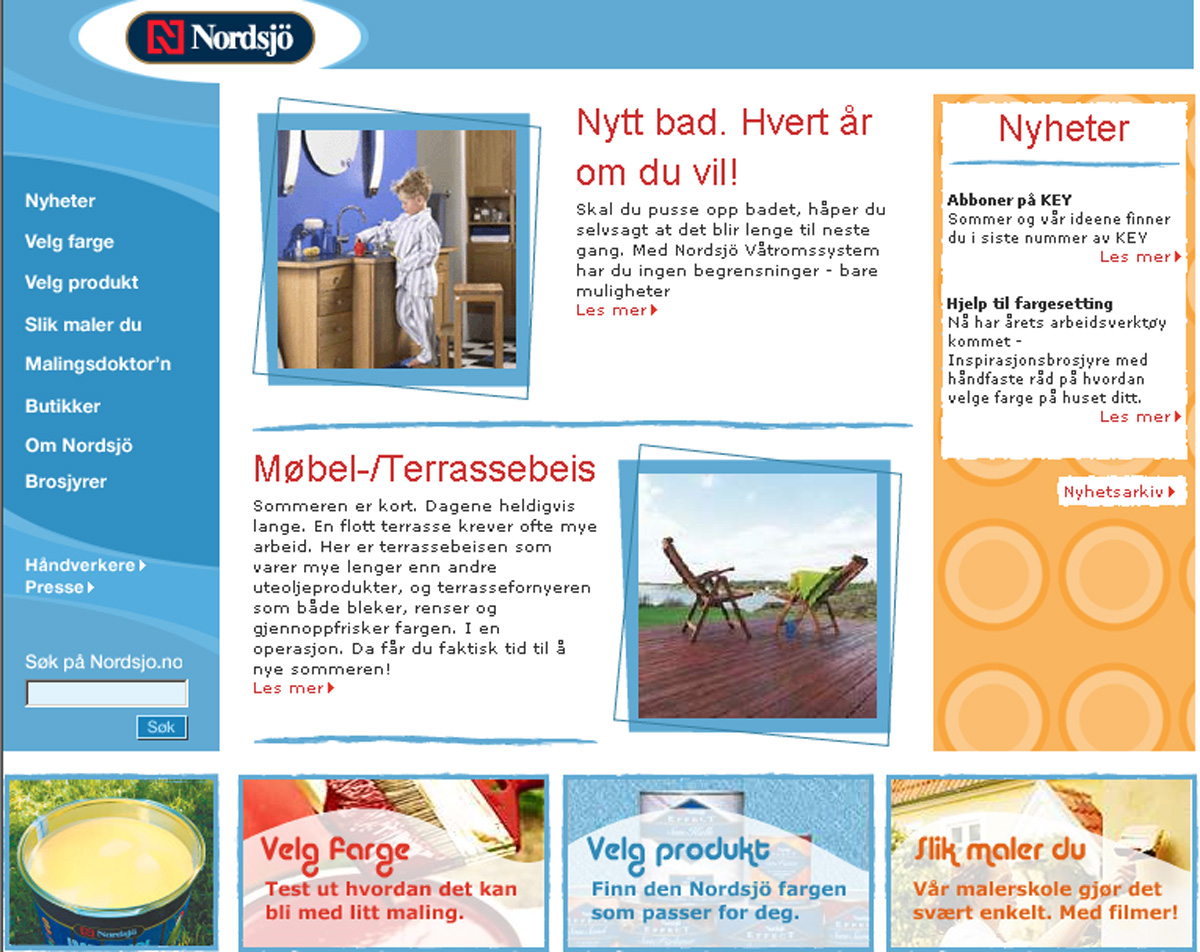 Nordsjö med nye nettsider