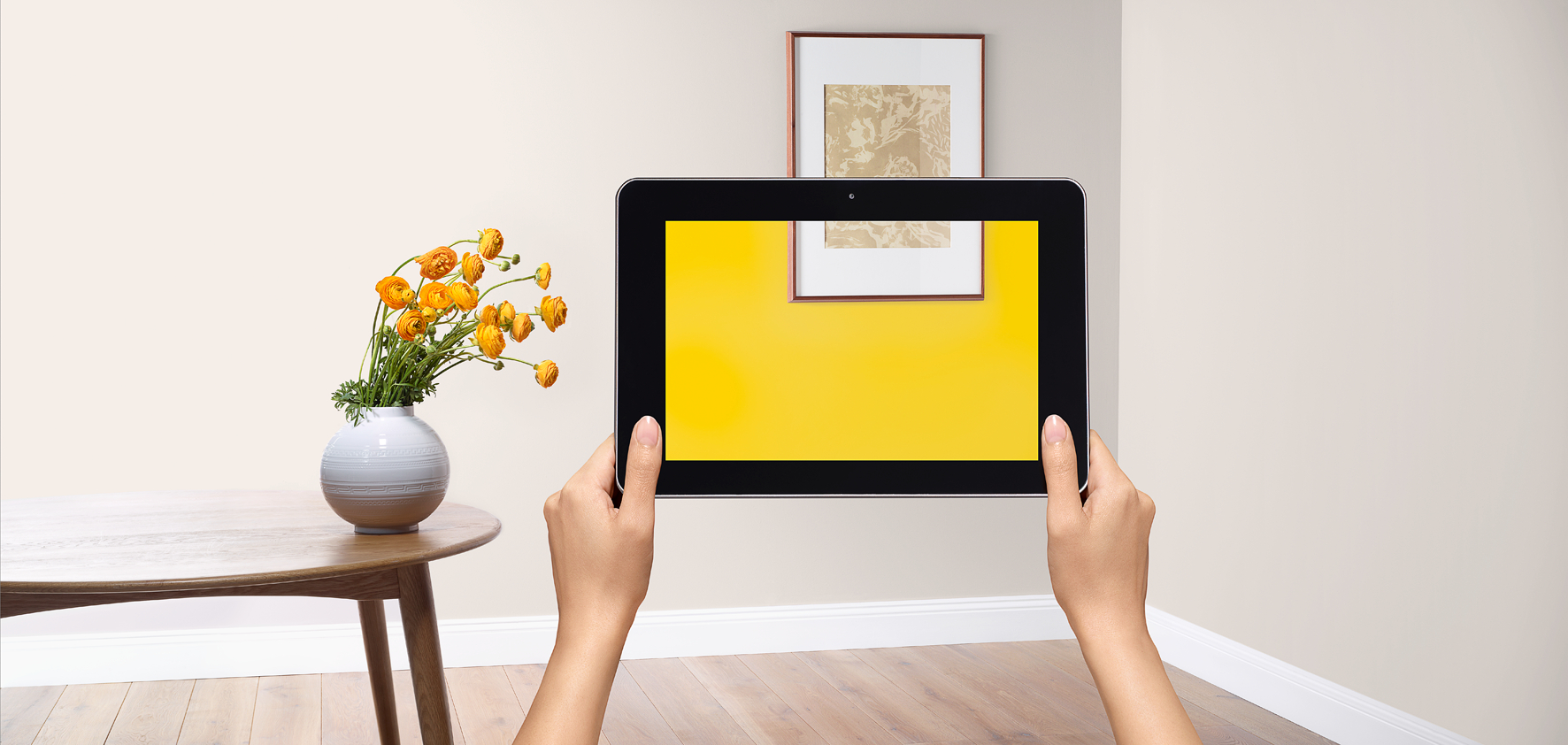 Nordsjö har en egen app, Visualizer, som gjør det mulig å se egne rom kledd i ulike farger.