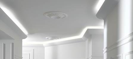 Visste du at lyskilden kan ligge skjult bak lyslister? Deco Systems leverer flere slike løsninger.