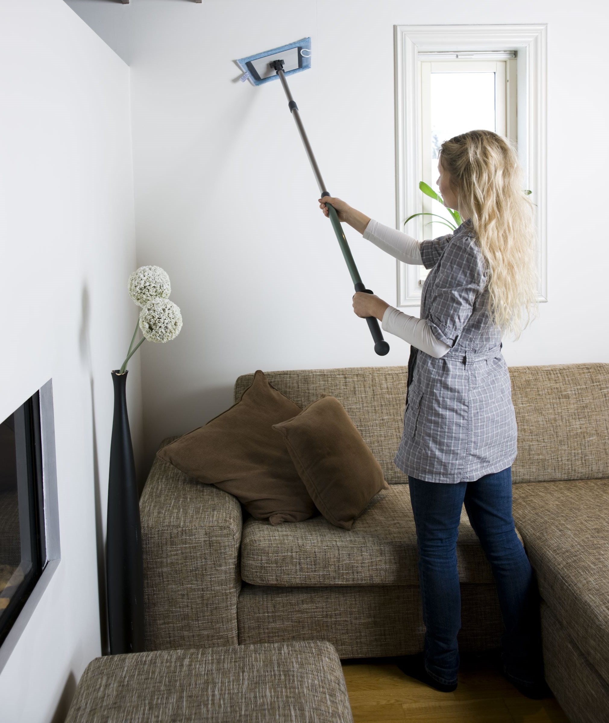 Vaske vegger før visning