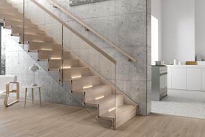 I dag er trappen som et møbel, kanskje boligens mest synlige. Denne heter Osaka, lages i Stryn og leveres av Hagen AS.