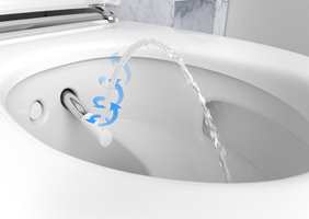 PAPIRLØST: Med AquaClean dusjtoalett blir du vasket ren av en roterende vannstråle som treffer der den skal. (Foto: Geberit)