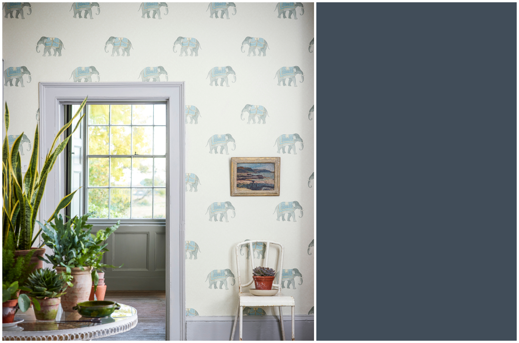 Tapet med elefanter