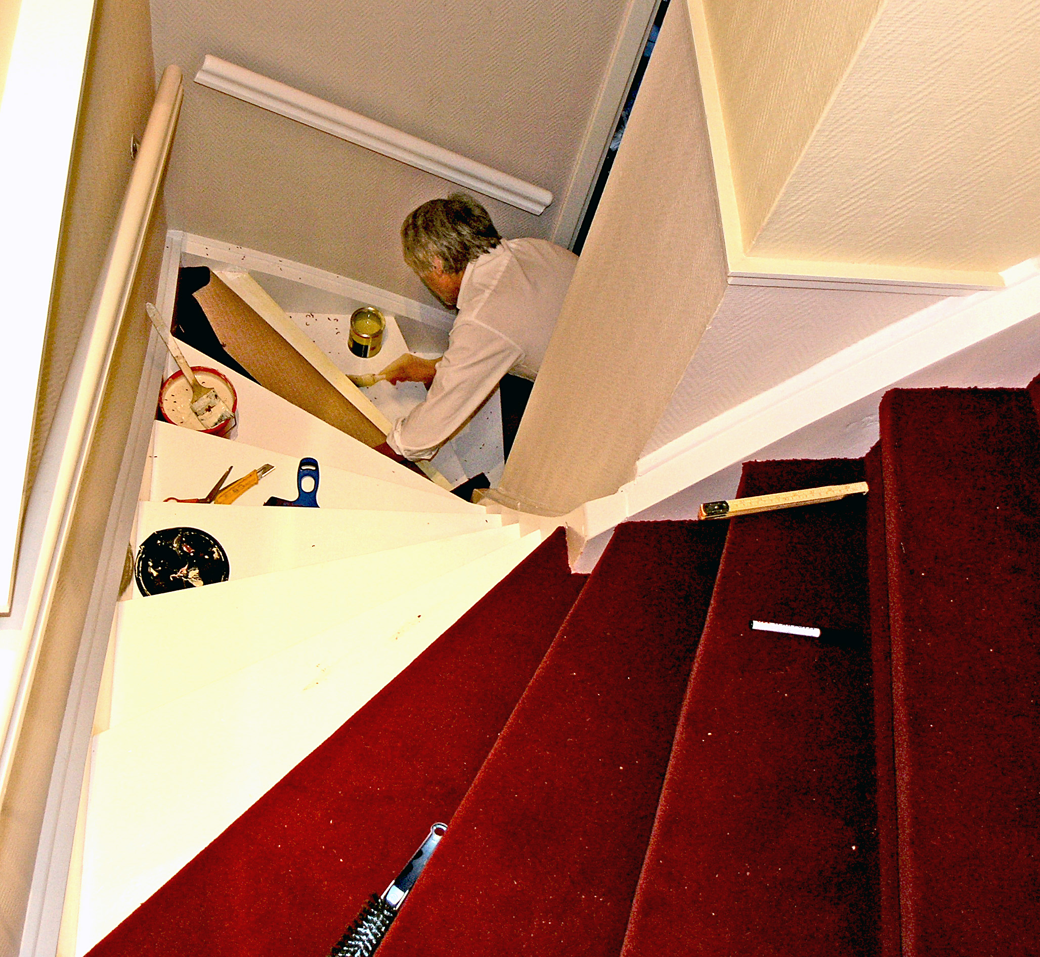 Trygt med teppe i trapp