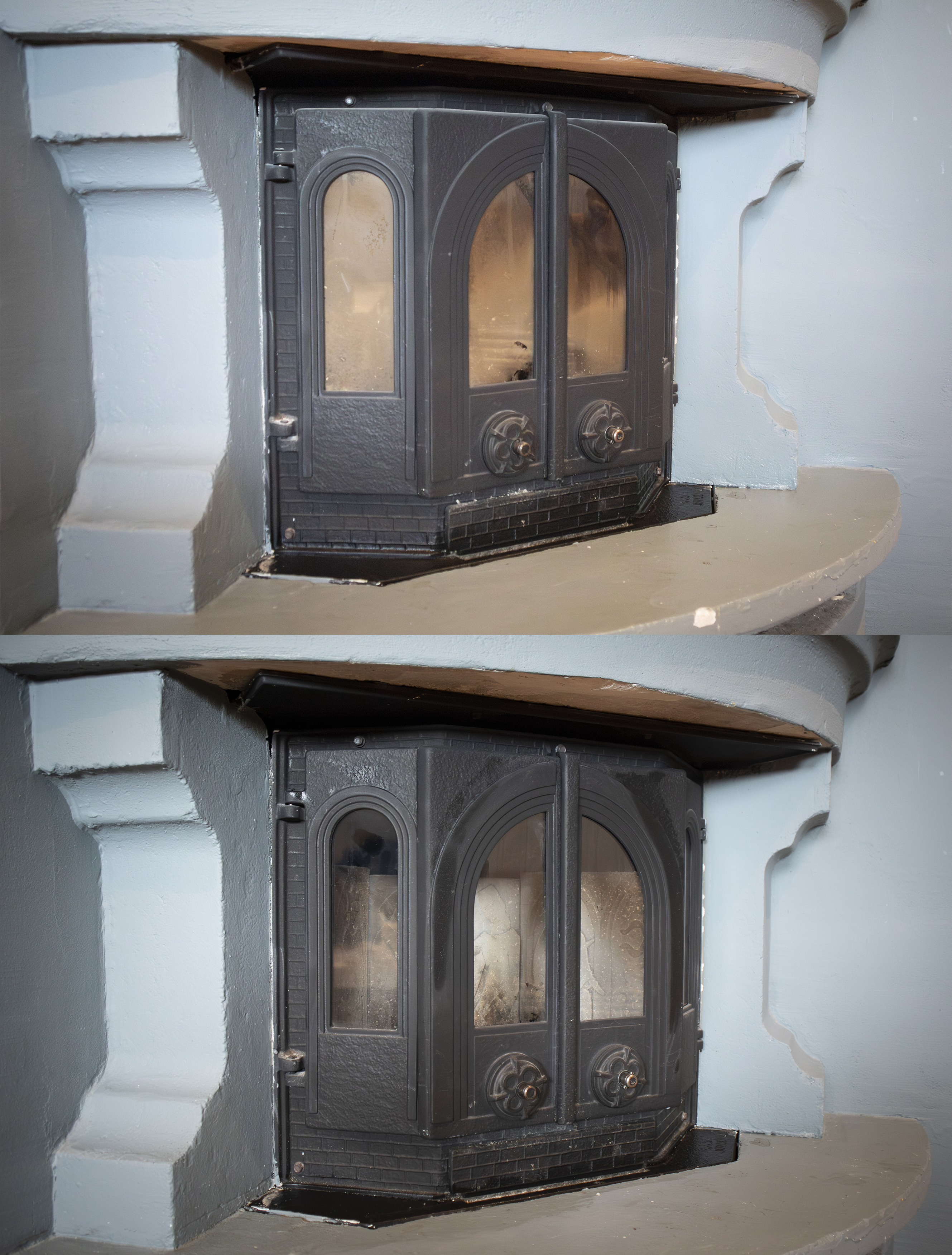 peis før og etter vask