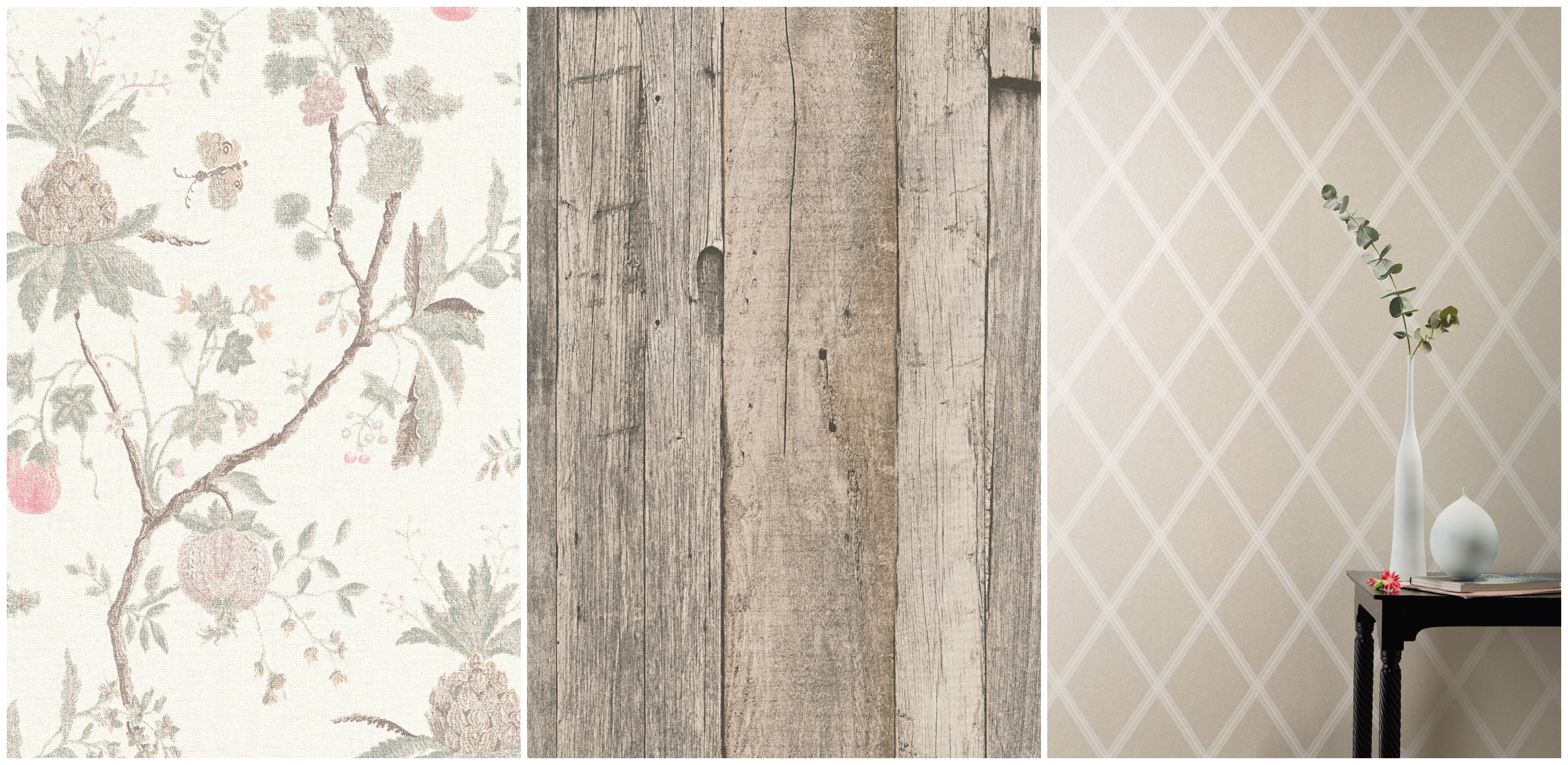 Lyse mønstrete tapeter