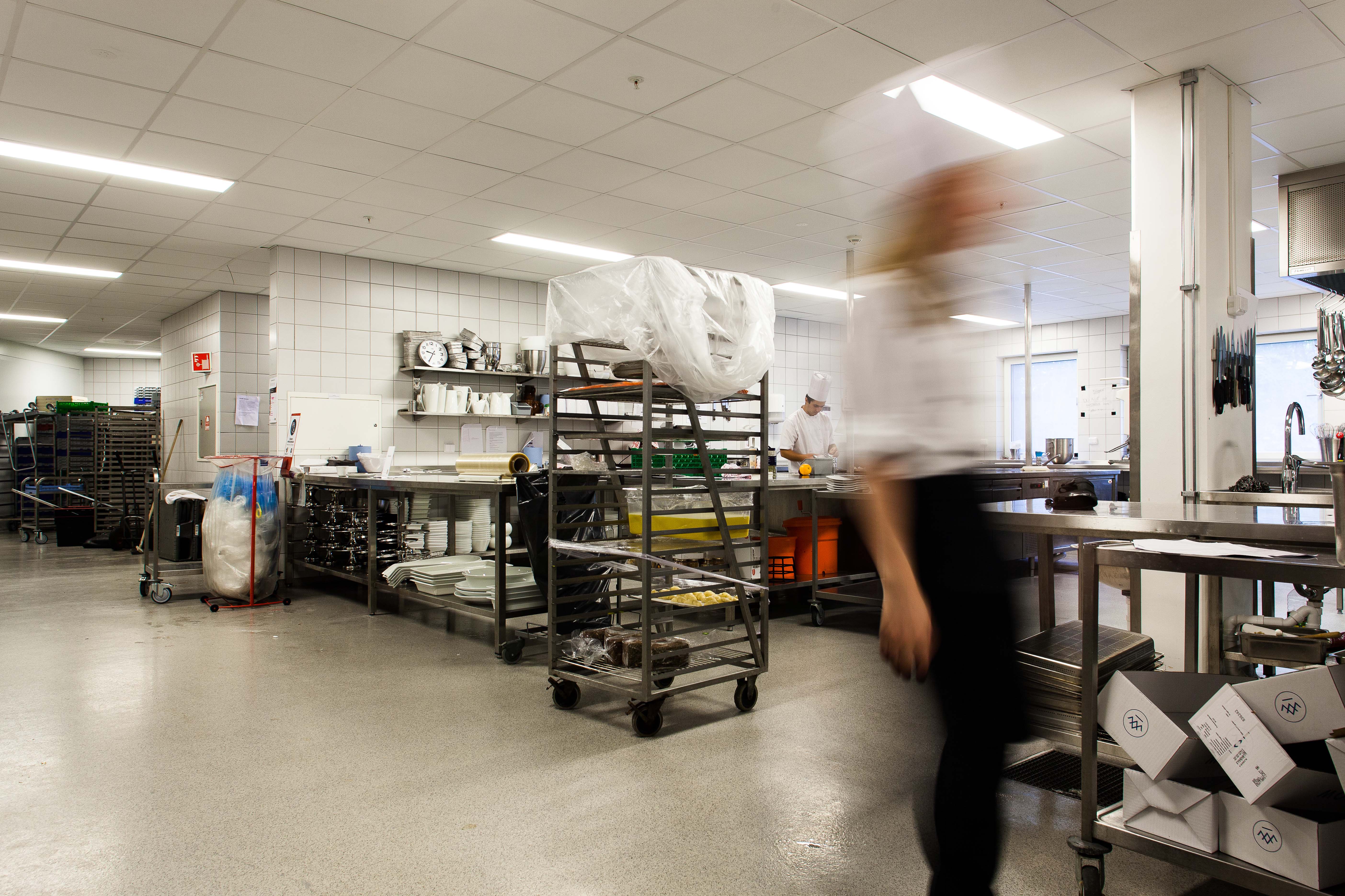 I forbindelse med ombyggingen har også hovedkjøkkenet blitt betydelig utvidet