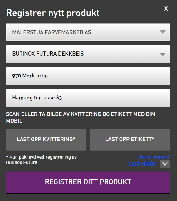 Når informasjonen er registrert i din malingsmappe hos Scanox, vet du alltid hvor du finner den