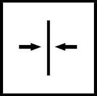 Tapetsymbol: Rett rapport