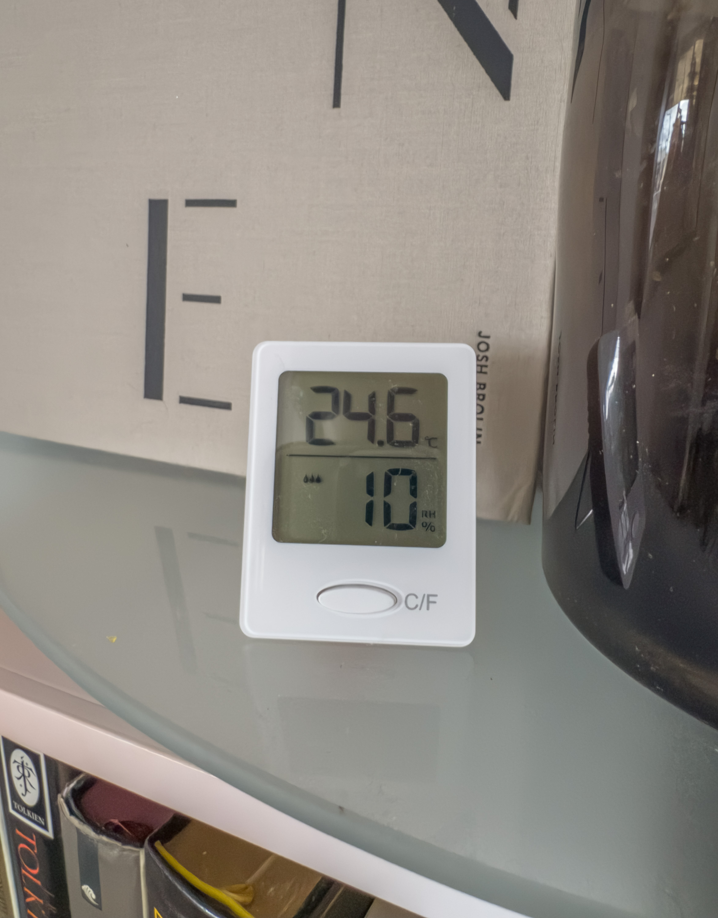 Hygrometer viser lav RF