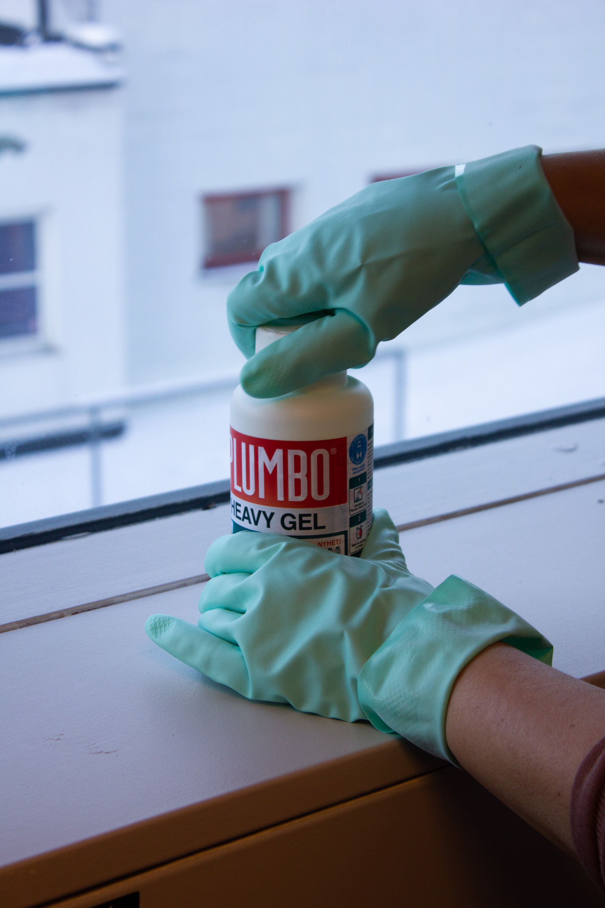 Åpne Plumbo, med hansker