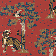 Rød tapet med dyremotiv