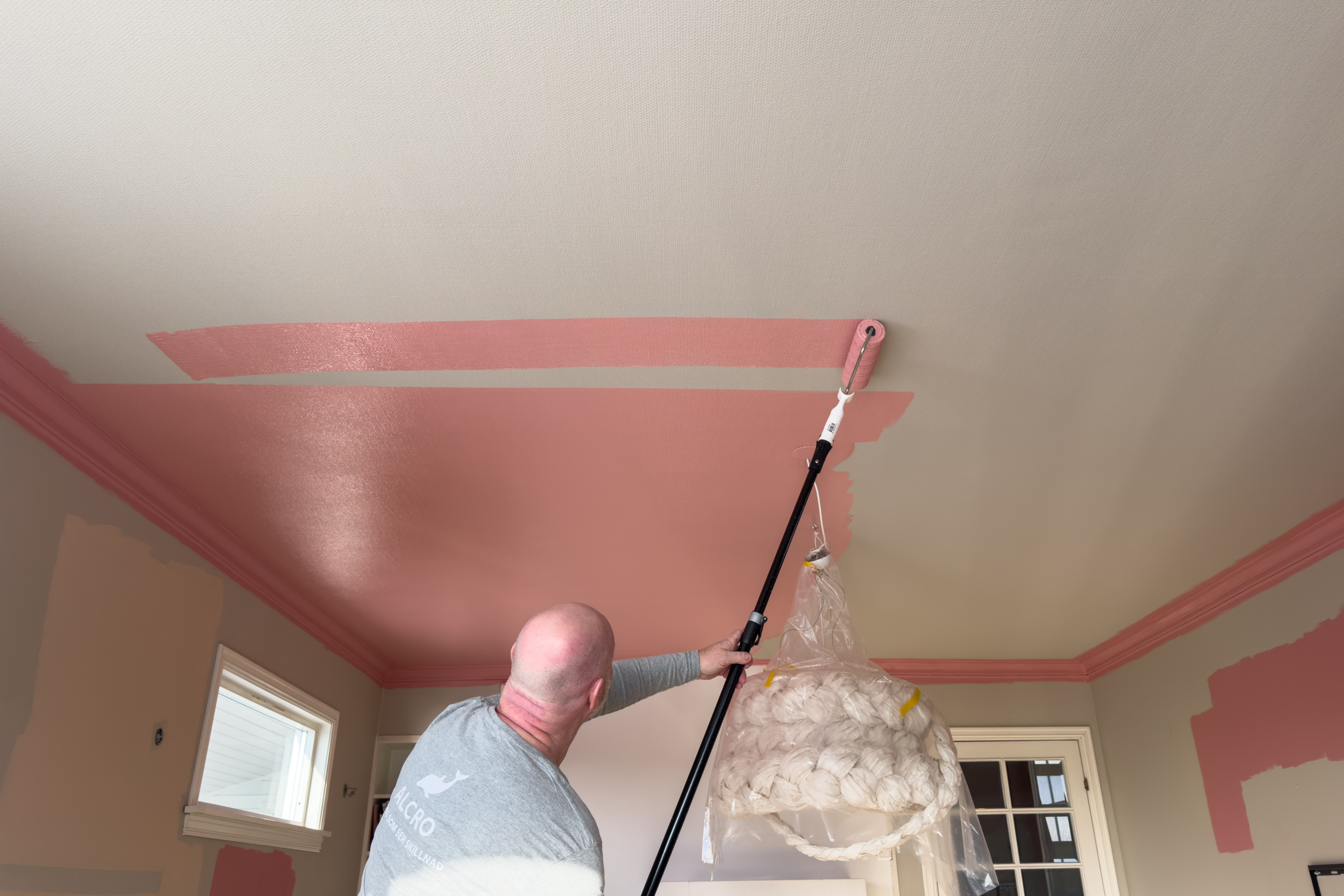 Morten Berg maler rosa tak