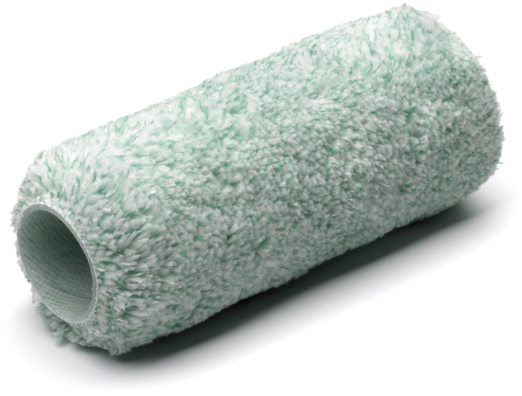 Rullen spruter lite maling og feller ikke fibre.