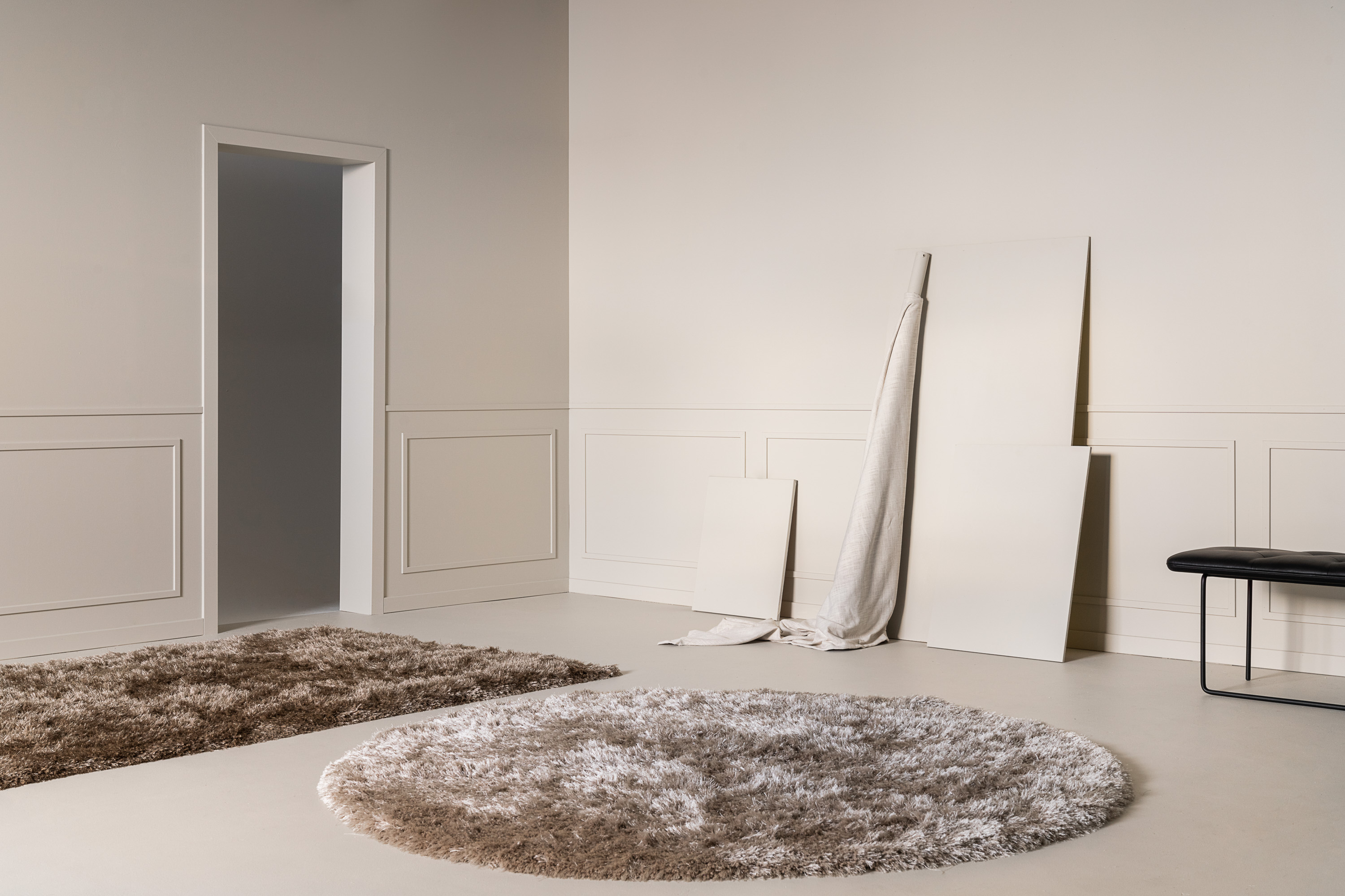 Rundt og firkantet teppe