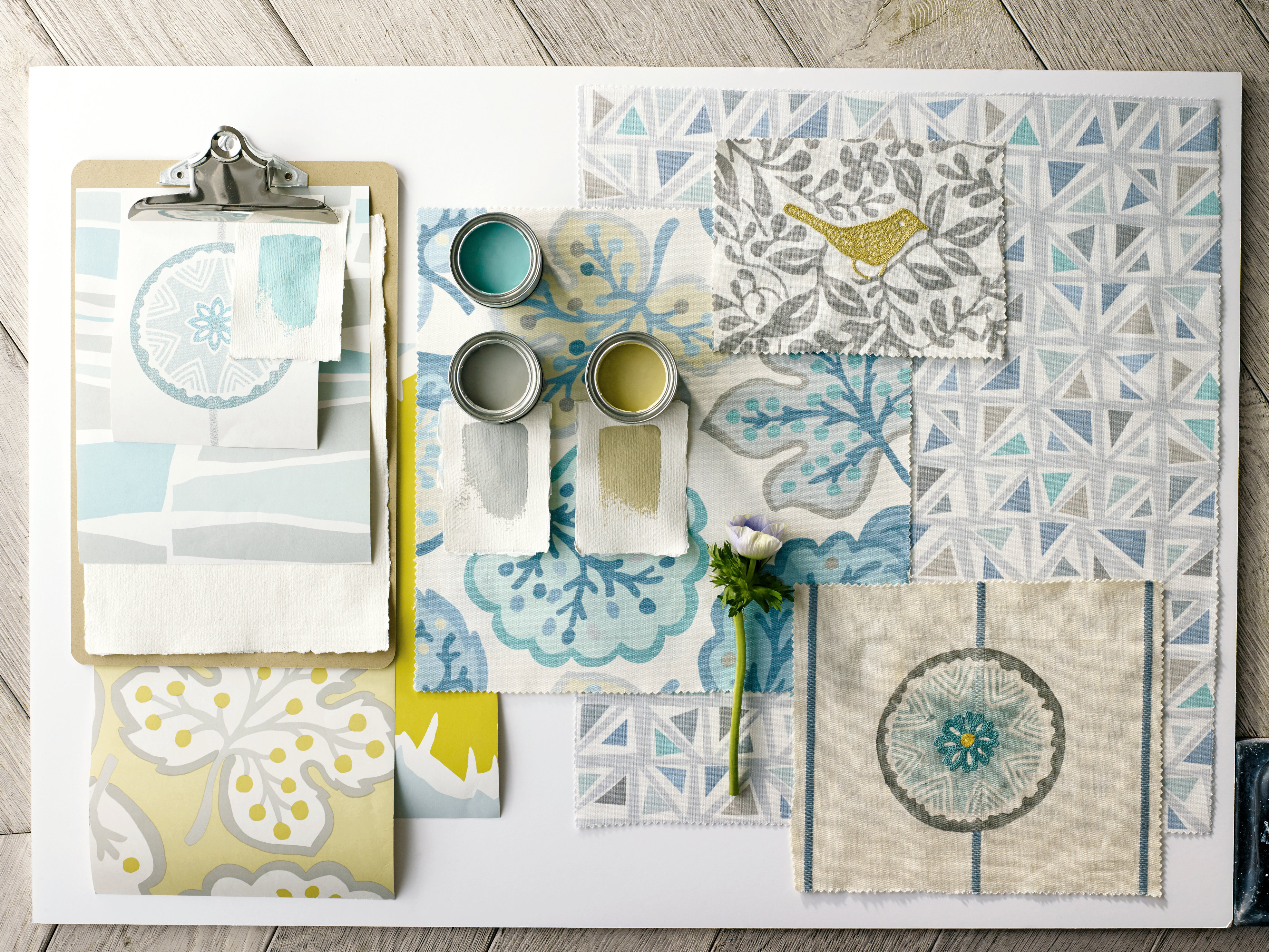 Rolig farge- og mønstermiks