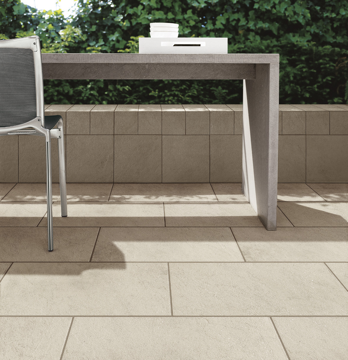 Kreativ flislegging utendørs