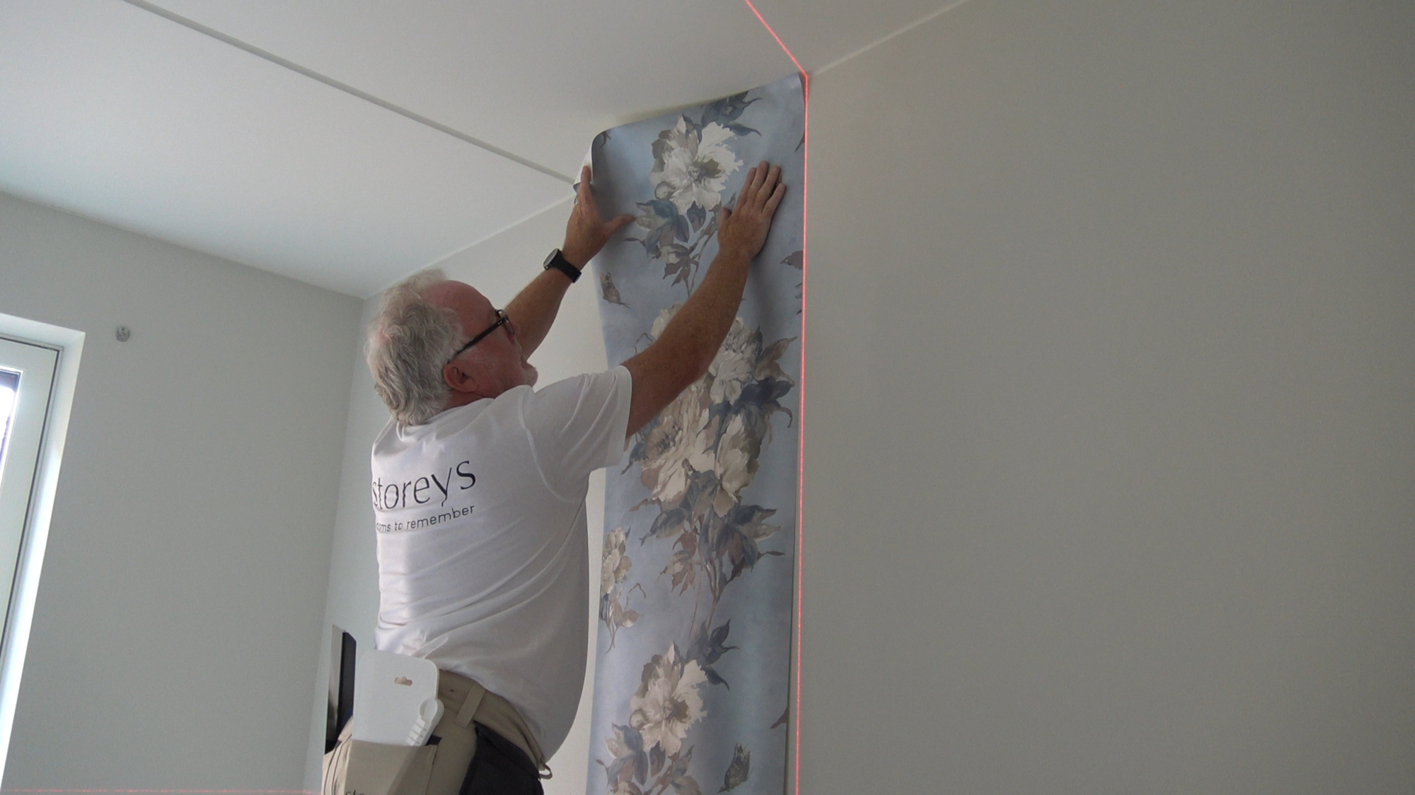 tapetsering midt på veggen