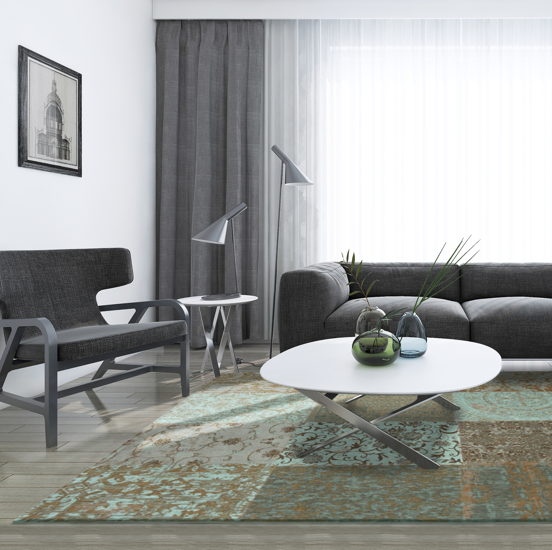 SILKEMYKT: Gulvtepper gir varme og mykhet i rommet. Teppe fra Vintage-kolleksjonen til Teppeabo.