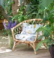 TIPS: Den populære kurvstolen fra Ikea blir som ny med tekstiler fra Borge sin kolleksjon Botanica.