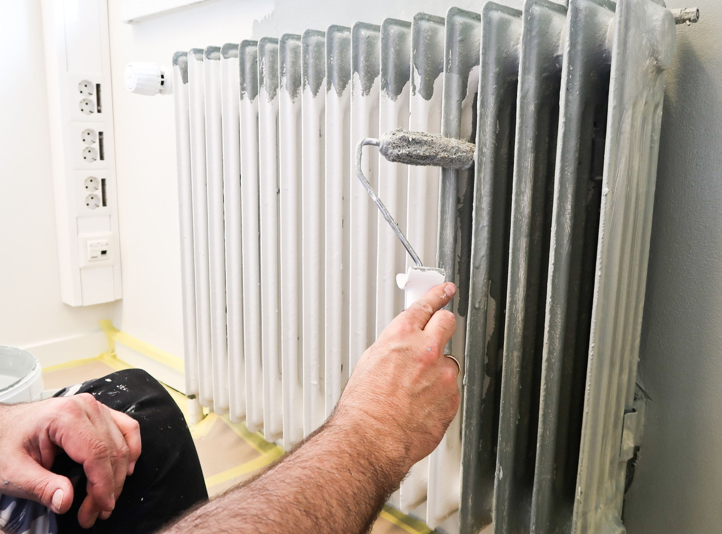 Male radiator med minirull