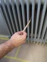<b>LANG OG TYNN:</b> En lang og tynn pensel må til for å komme til bak radiatoren.