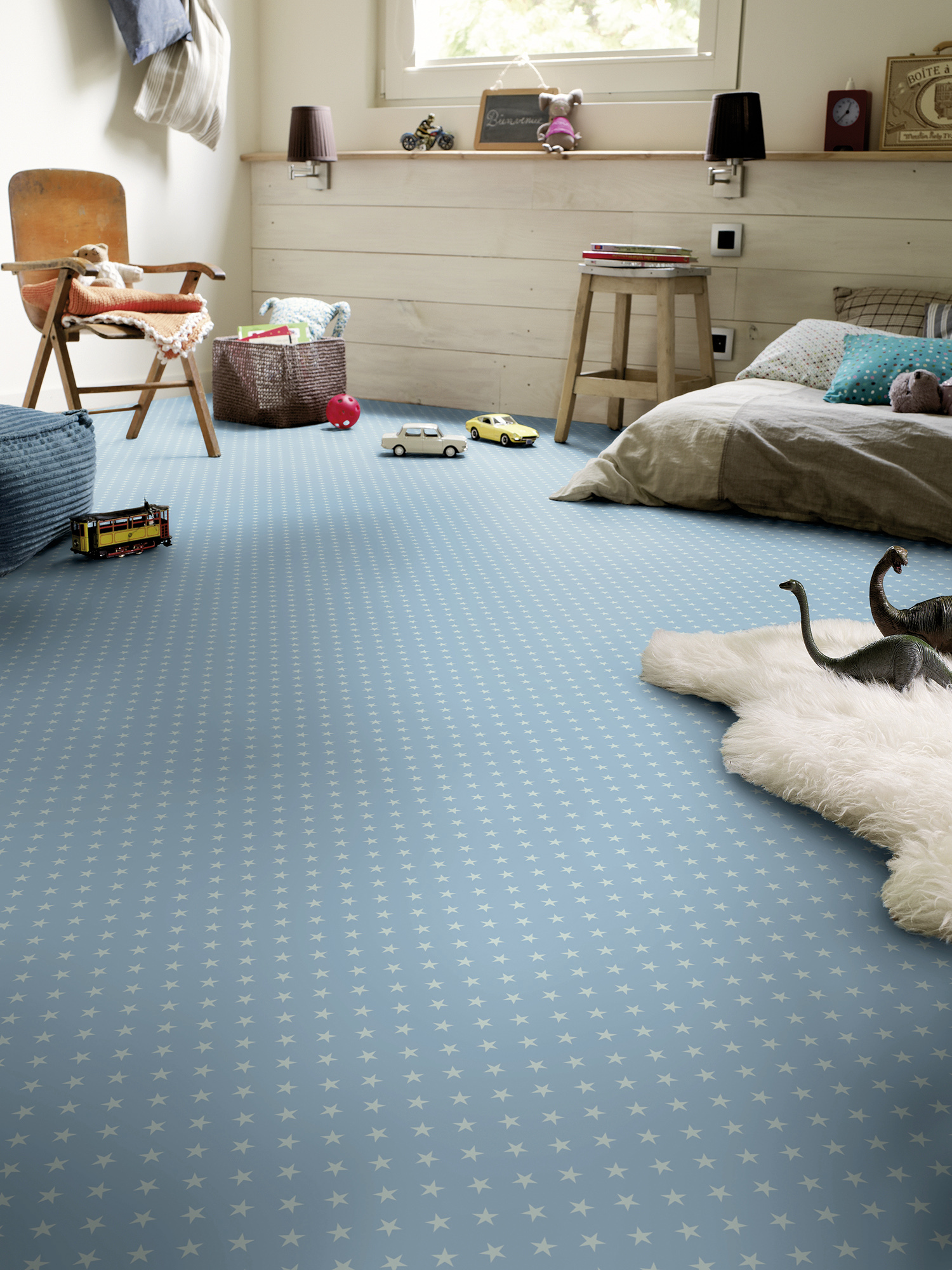 Slitesterkt og robust? Da er vinyl et perfekt valg til barnerommet. Her fra Tarkett.