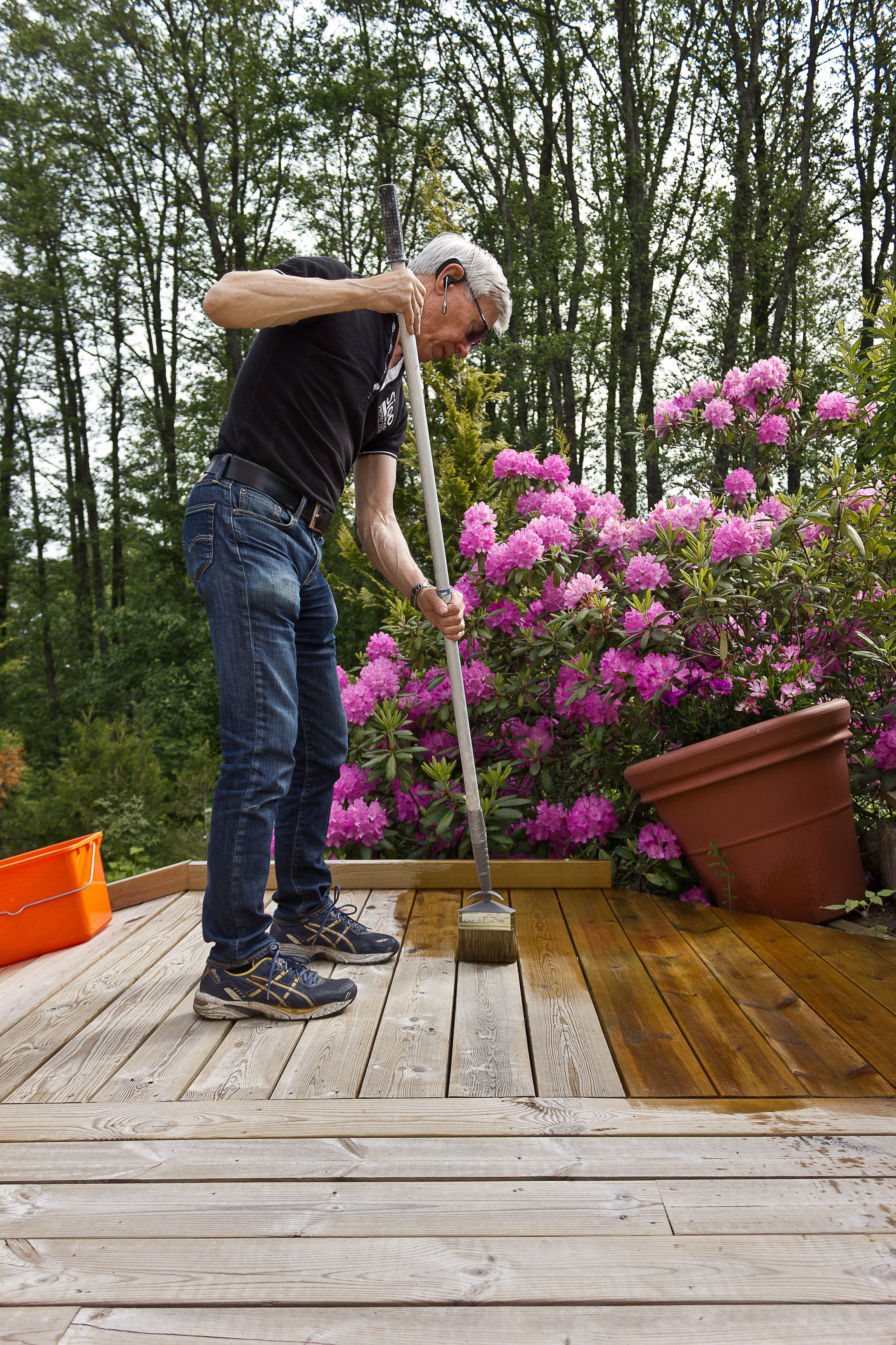 Påføre terrassebeskyttelse