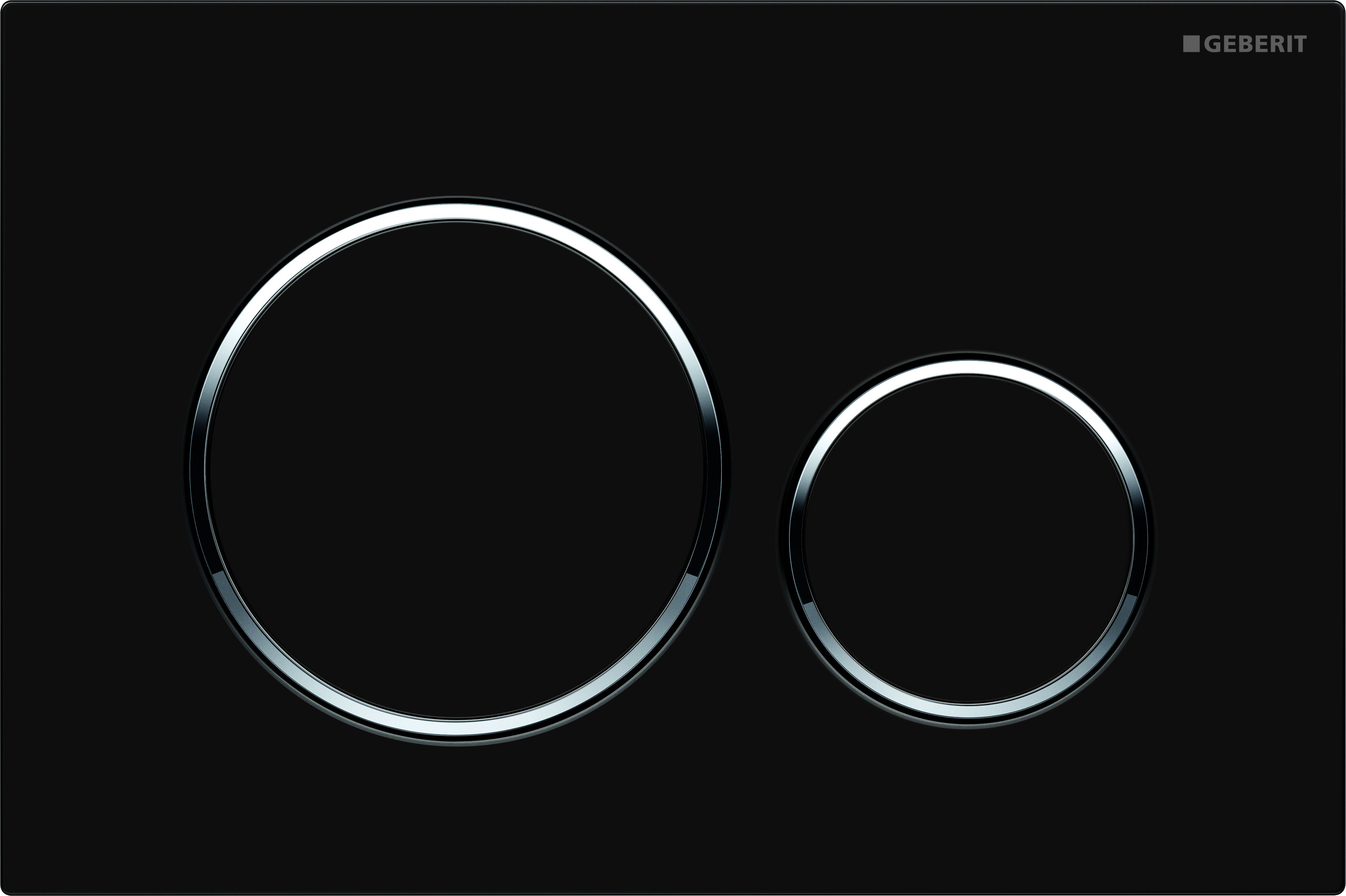 Matt sort betjeningsplate