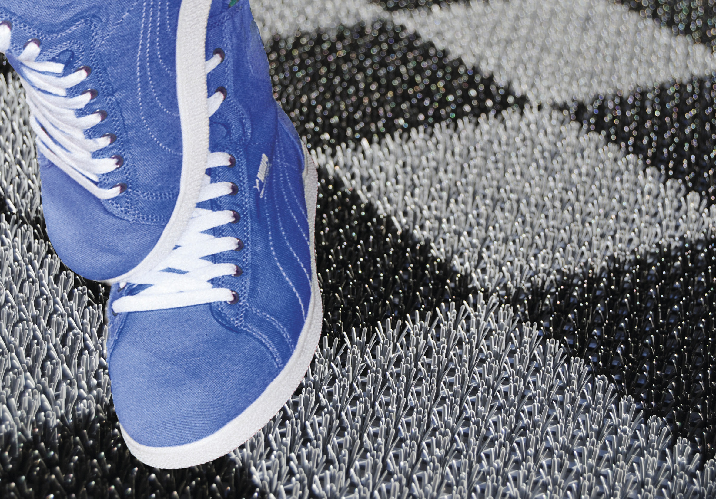 Holder seg på matten