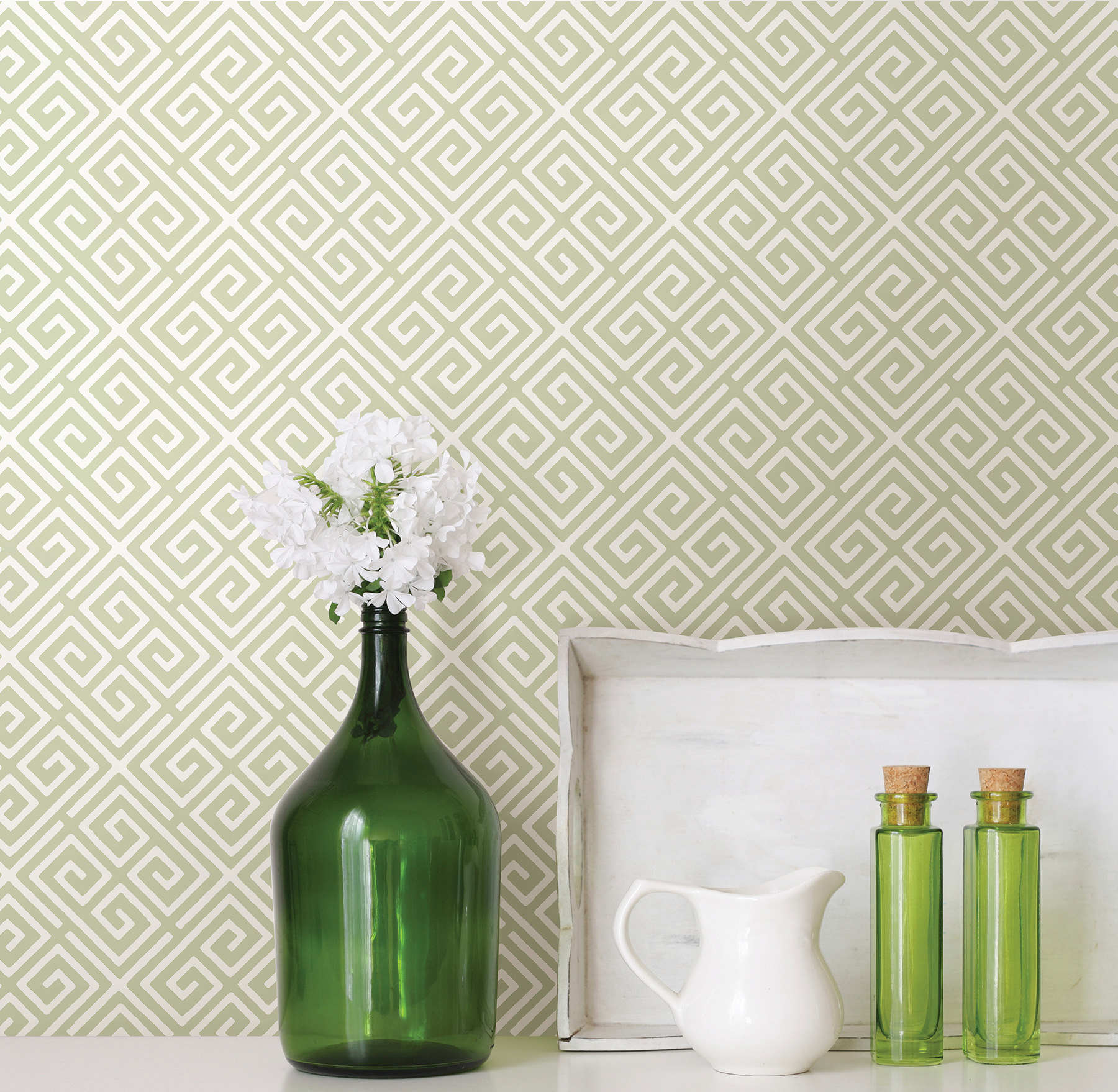 Nordisk moderne, med geometrisk tapet; Symetrie.