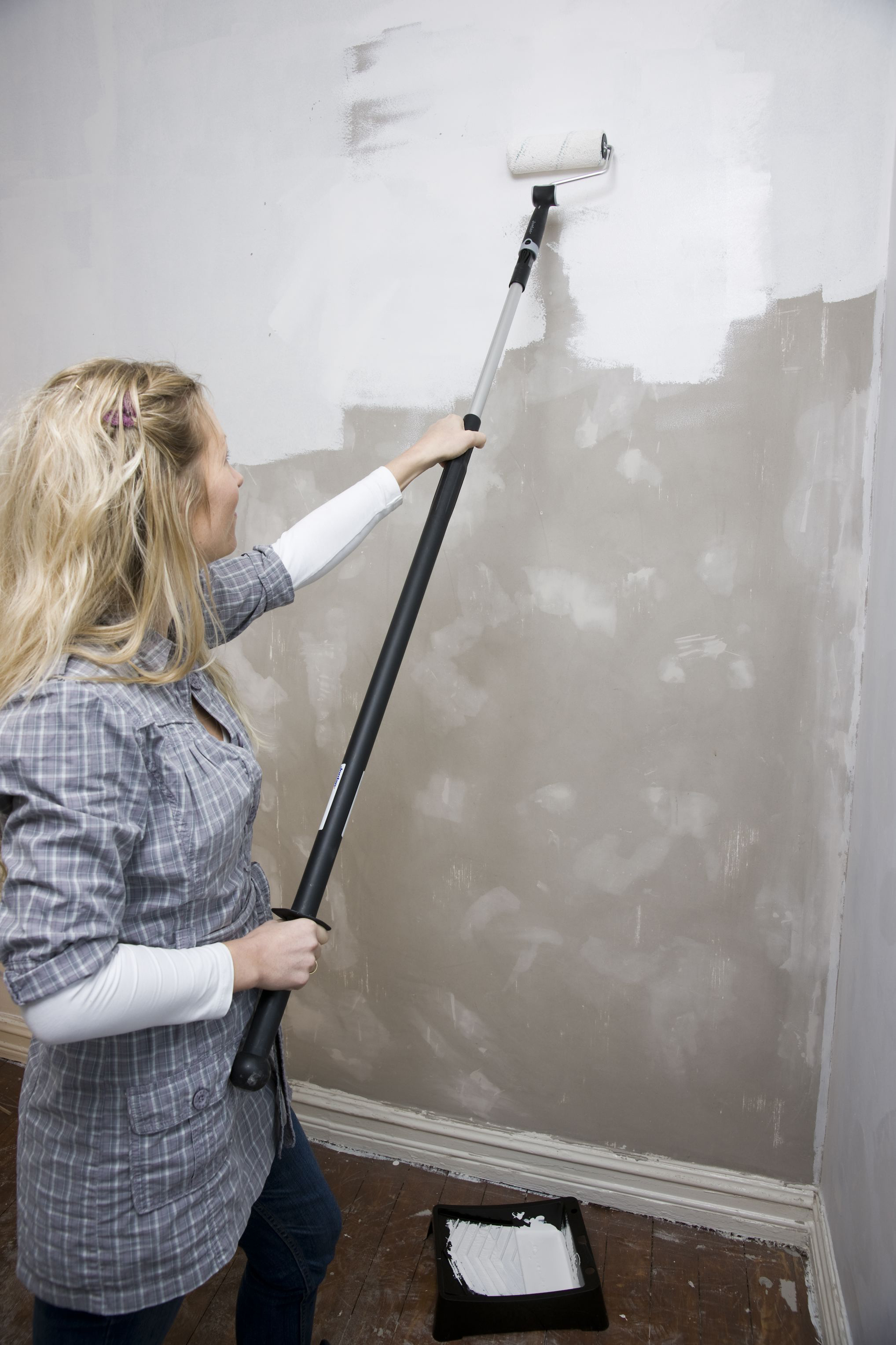 Forlengerskaft med teleskopfunksjon gir ekstra rekkevidde.